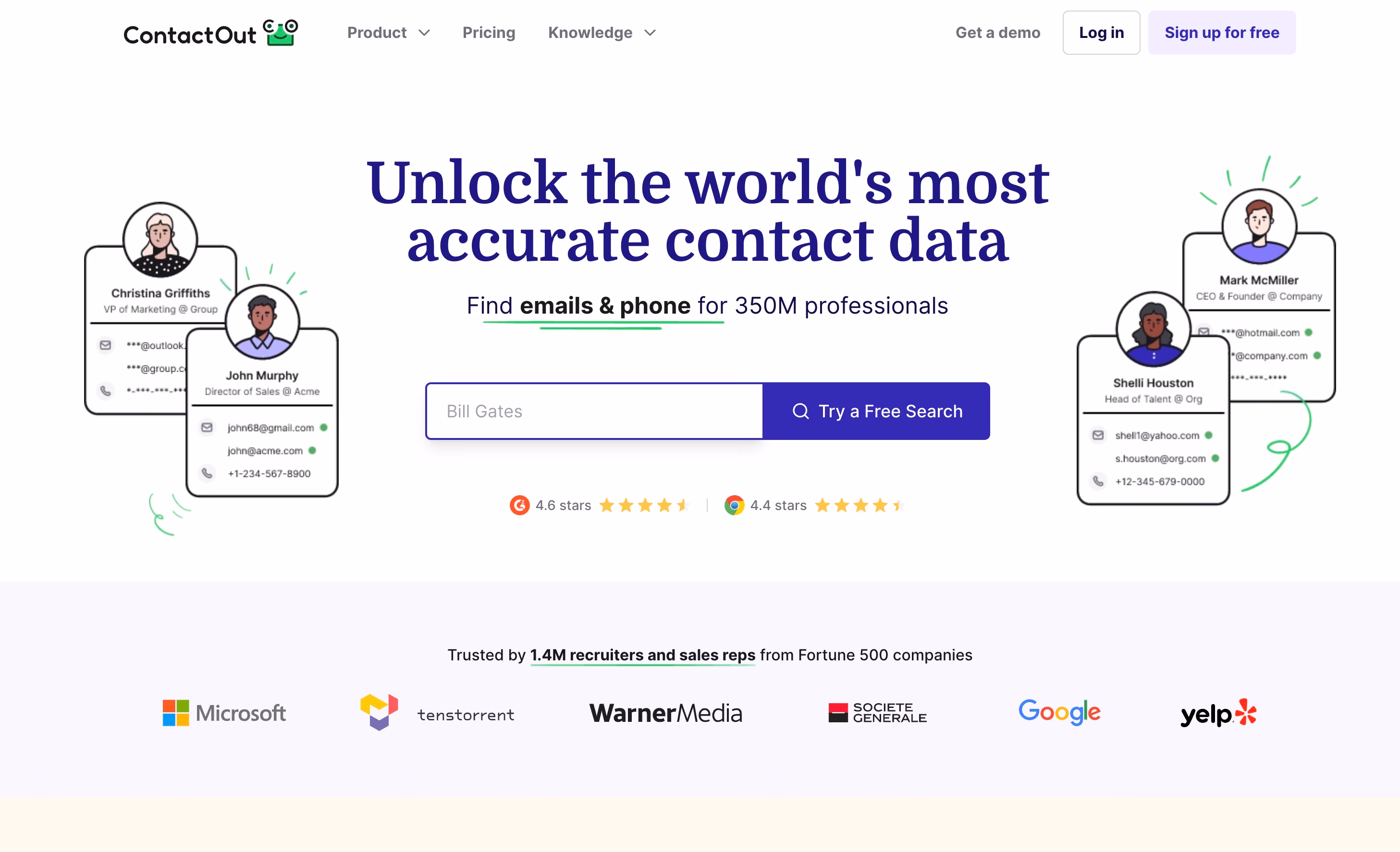 contactout homepage