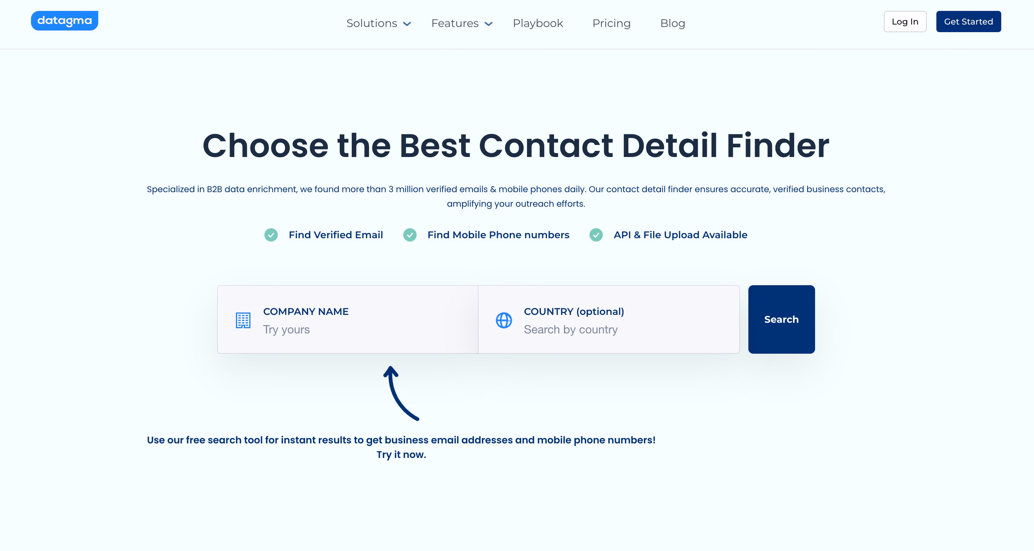 datagma website screenshot homepage