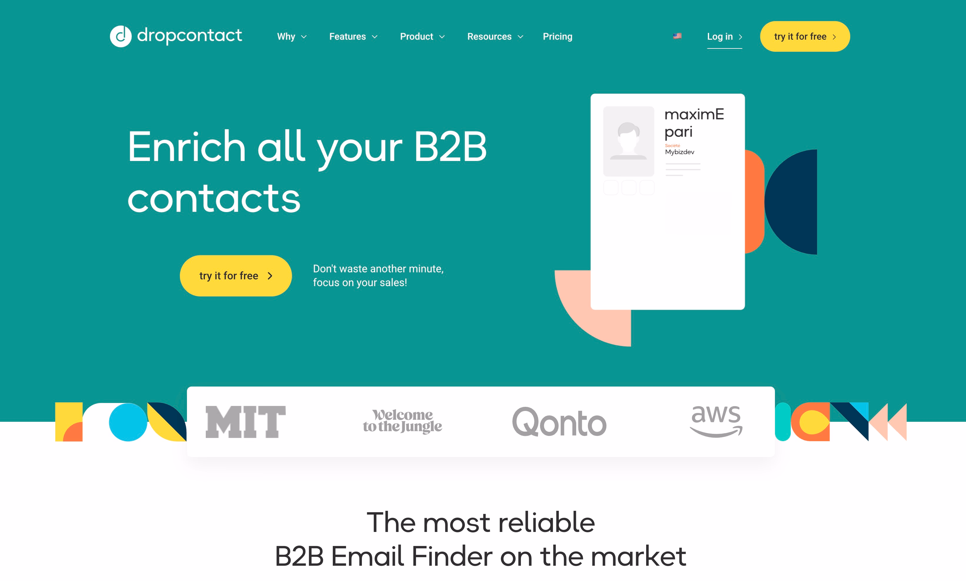 dropcontact website