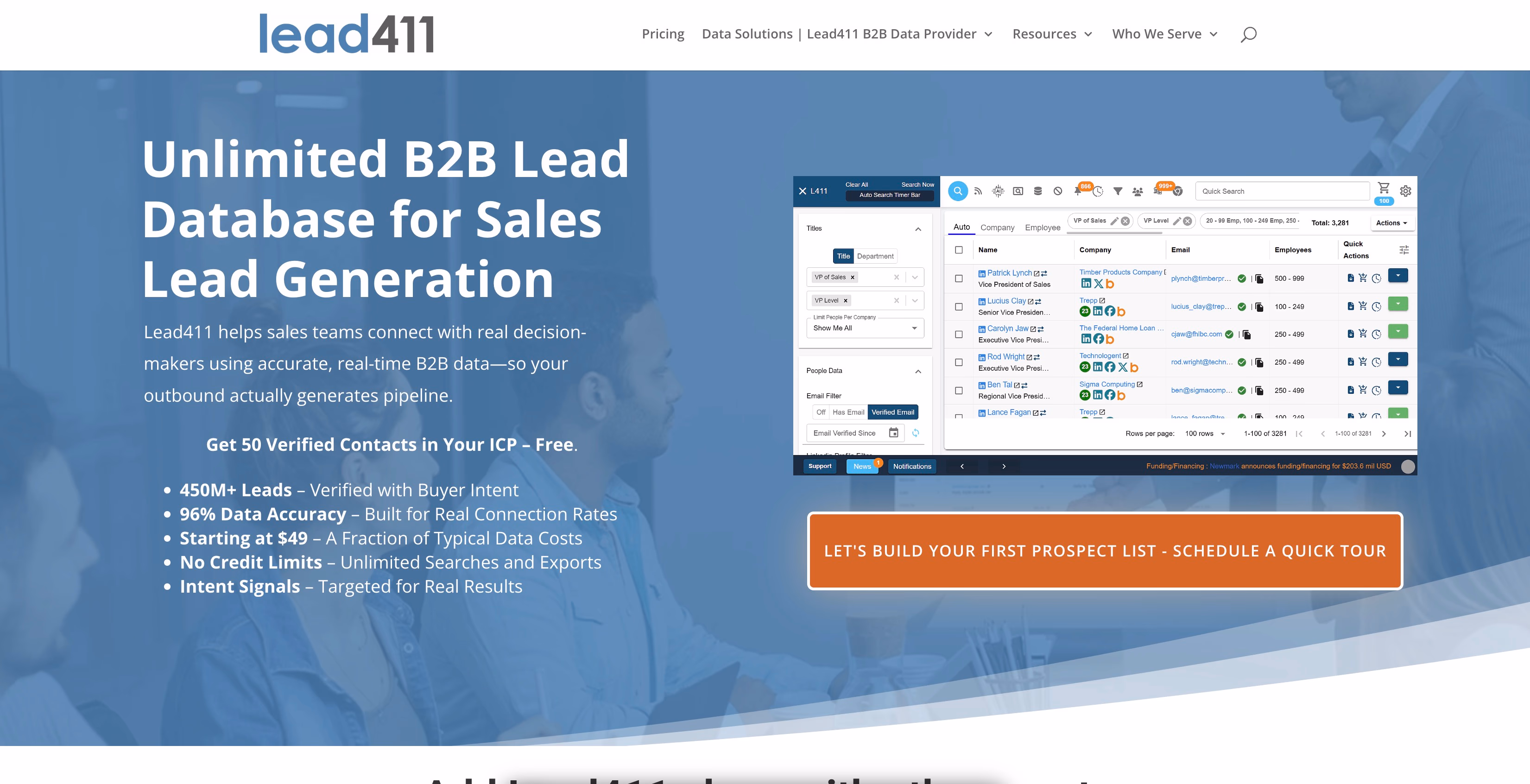 lead411 screenshot