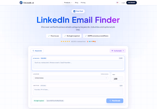 so leads website screenshot linkedin email finder tool