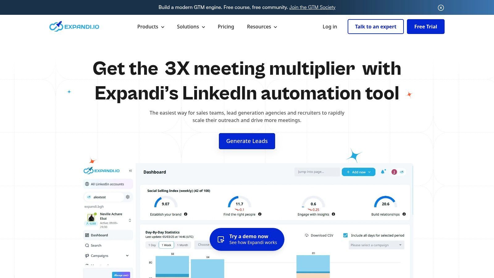 Expandi LinkedIn automation platform