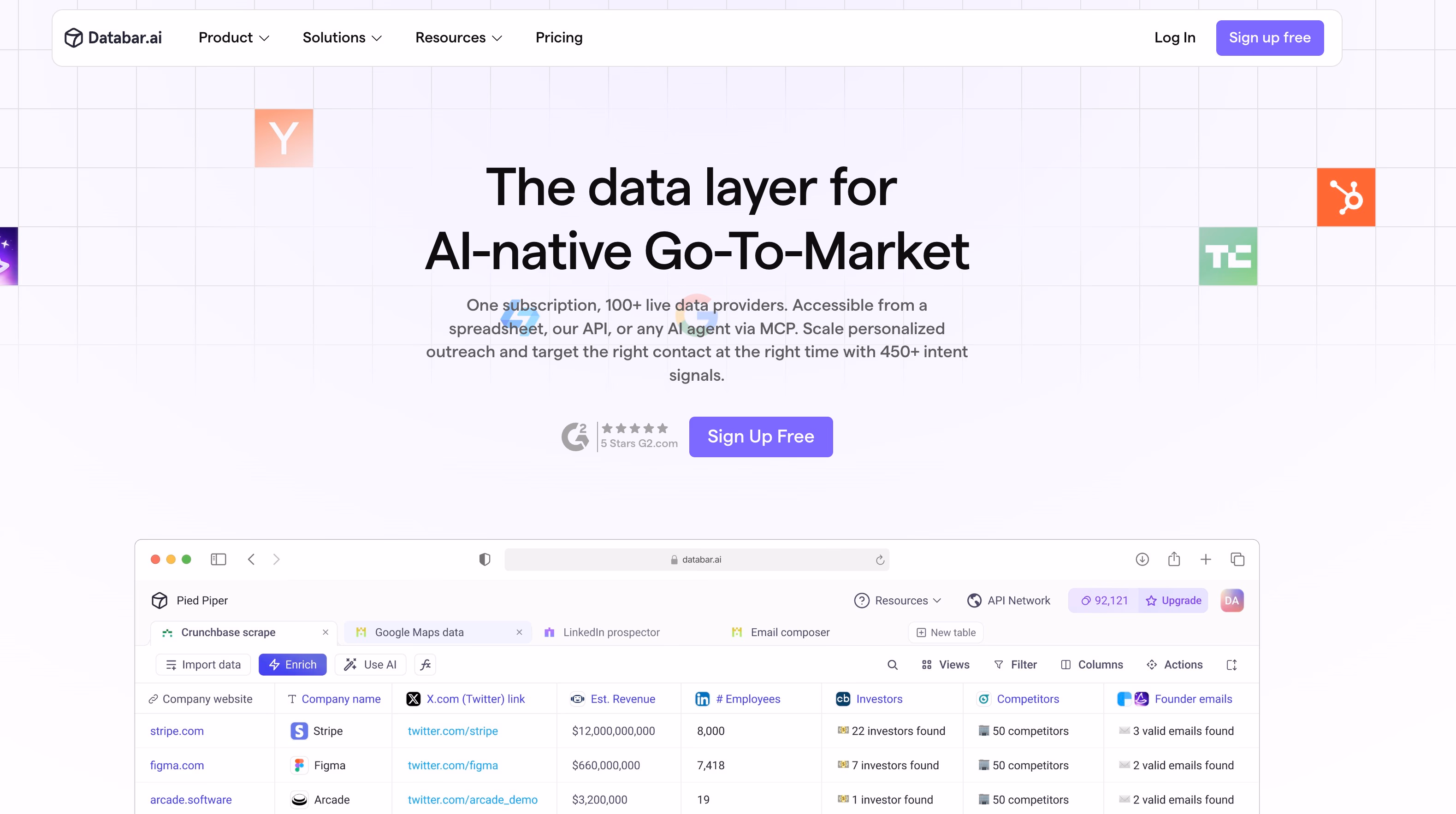 databarai website screenshot