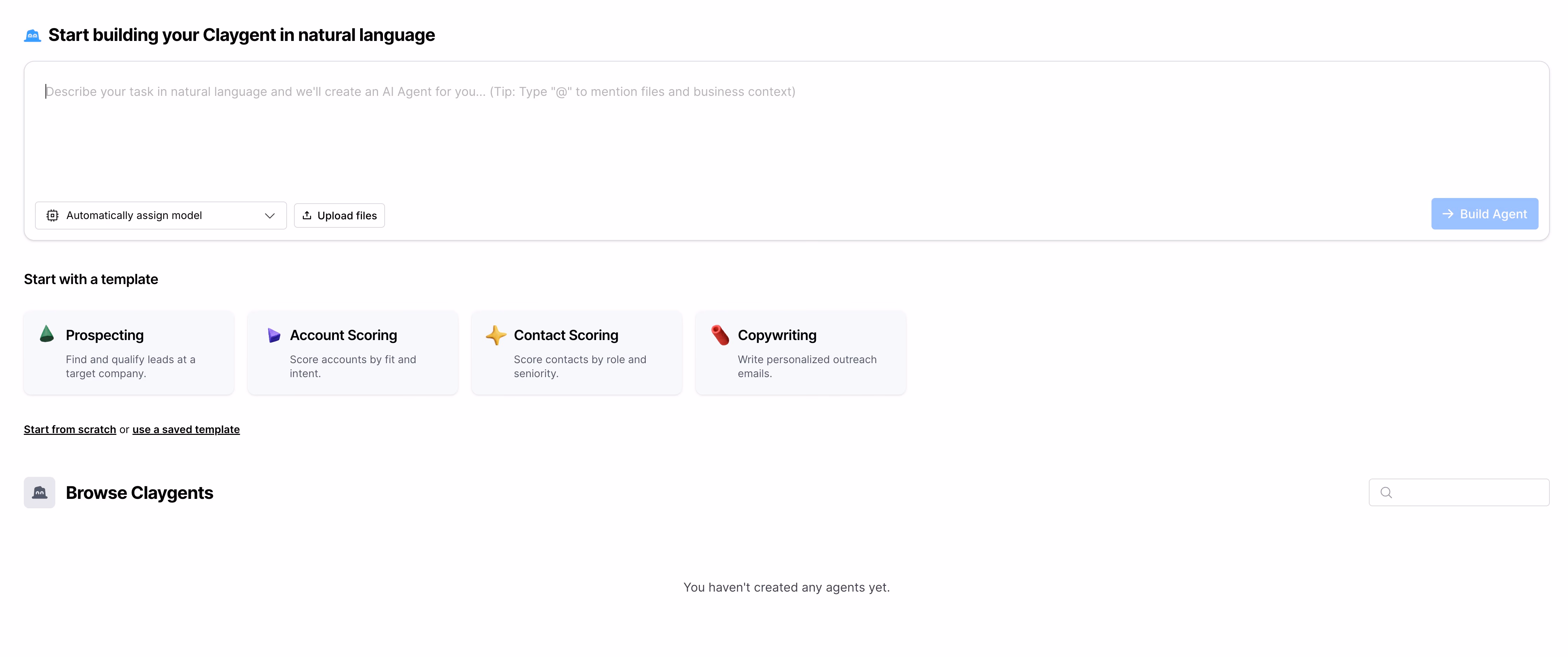 claygent natural language interface