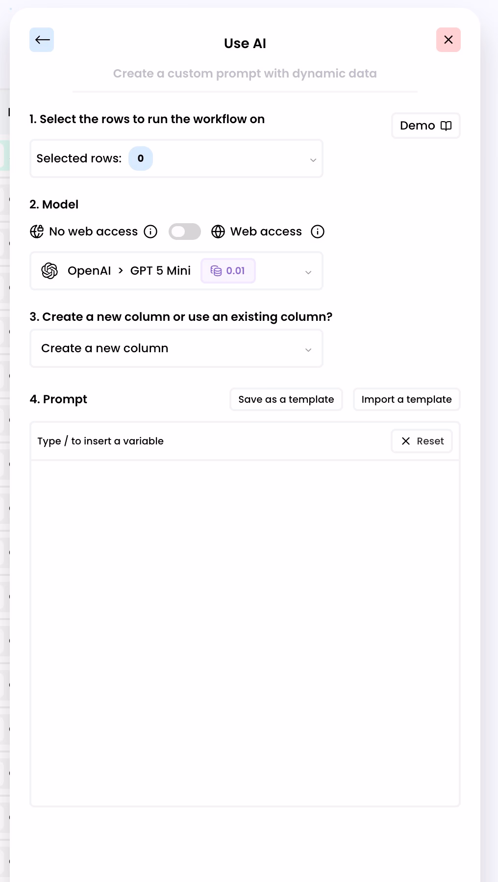 Airscale AI prompt builder