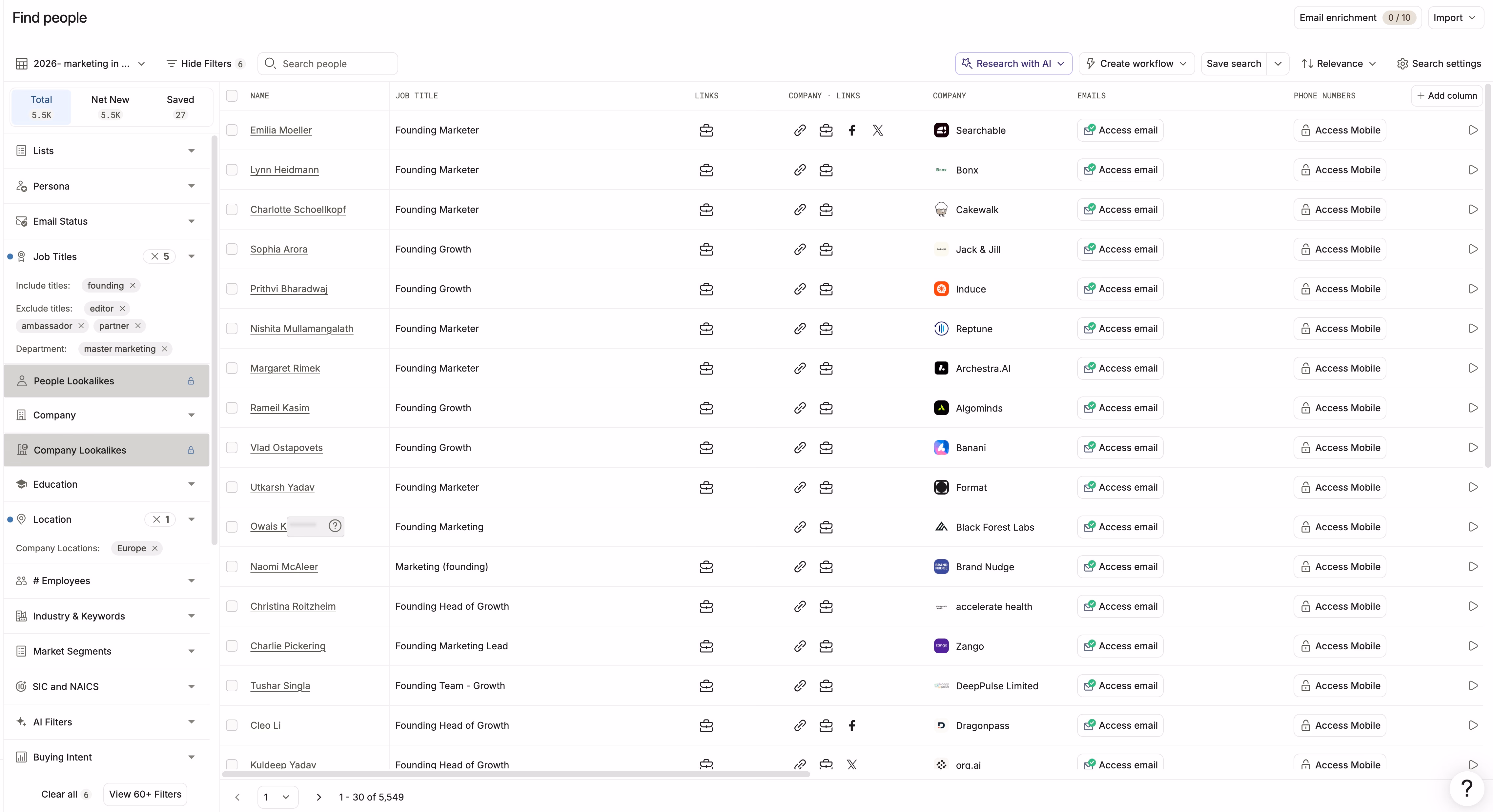find people search screen